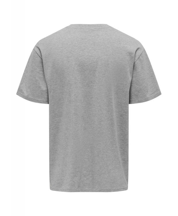 ONLY & SONS t-shirt i grå til herre | Relaxed fit |