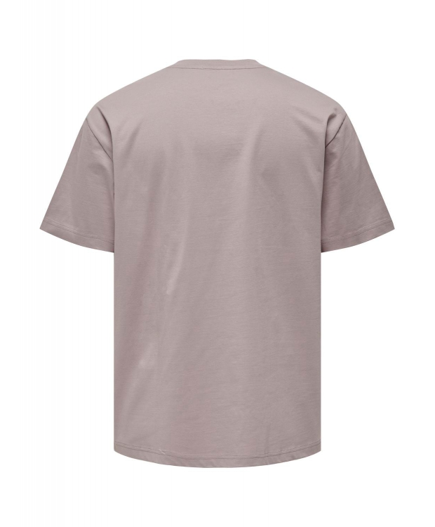 ONLY & SONS t-shirt i laksefarvet til herre | Relaxed fit |
