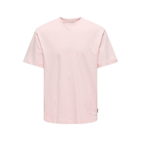 ONLY & SONS t-shirt i lyserød til herre | Relaxed fit |