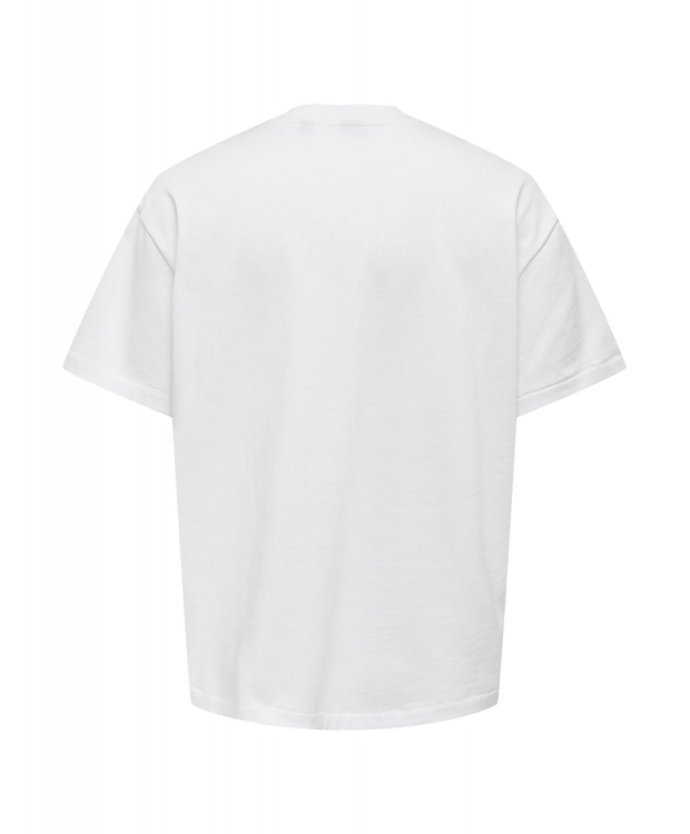 ONLY & SONS t-shirt i hvid til herre | Oversized fit |