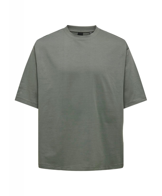 ONLY & SONS t-shirt i grøn til herre | Oversized fit |