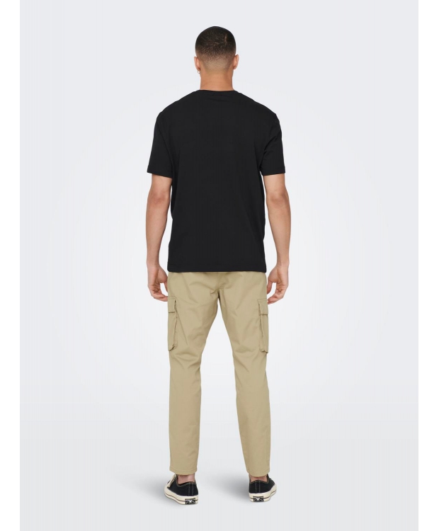 ONLY & SONS t-shirt i sort til herre | Regular fit | billede 4
