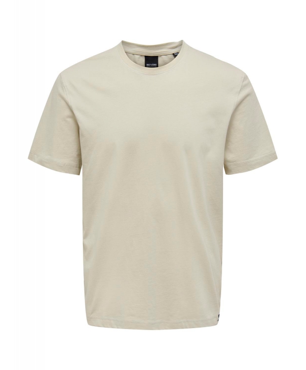 ONLY & SONS t-shirt i beige til herre | Regular fit |