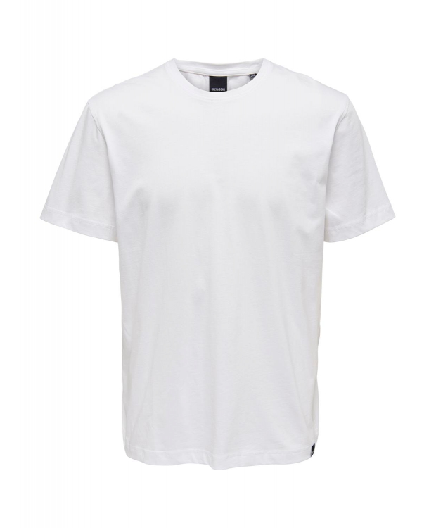 ONLY & SONS t-shirt i hvid til herre | Regular fit |