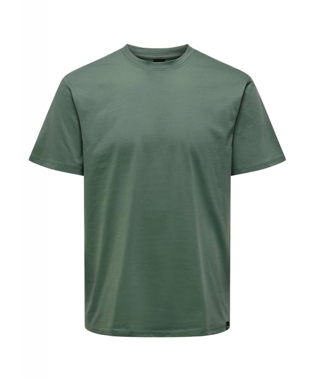 ONLY & SONS t-shirt i grøn til herre | Regular fit |