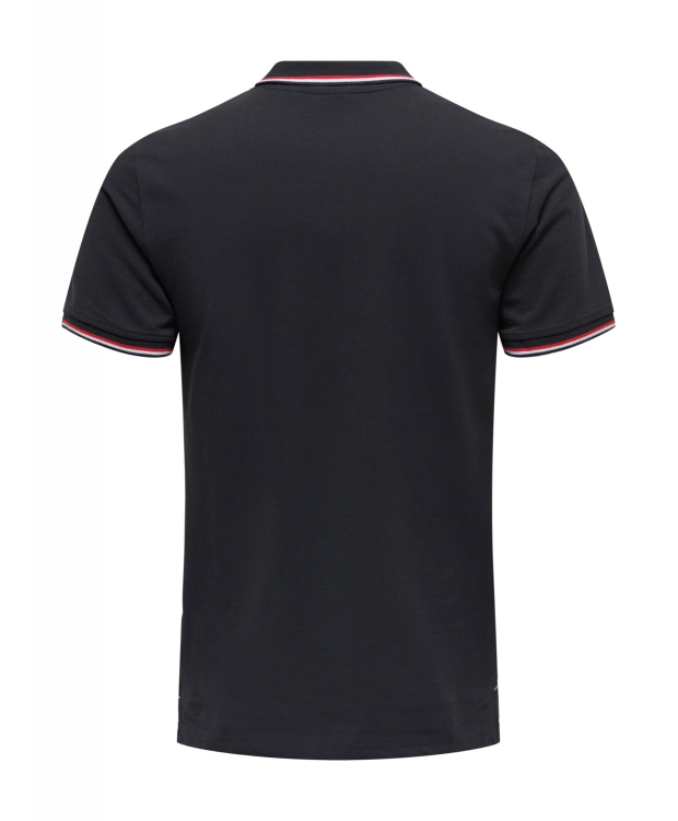 ONLY & SONS polo t-shirt i navy til herre | Regular fit |