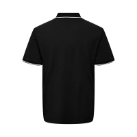 ONLY & SONS polo t-shirt i sort til herre | Regular fit |