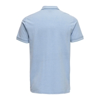 ONLY & SONS polo t-shirt i lyseblå til herre | Regular fit |