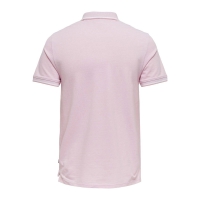 ONLY & SONS polo t-shirt i lyserød til herre | Regular fit |