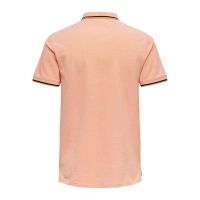 ONLY & SONS polo t-shirt i orange til herre | Regular fit |