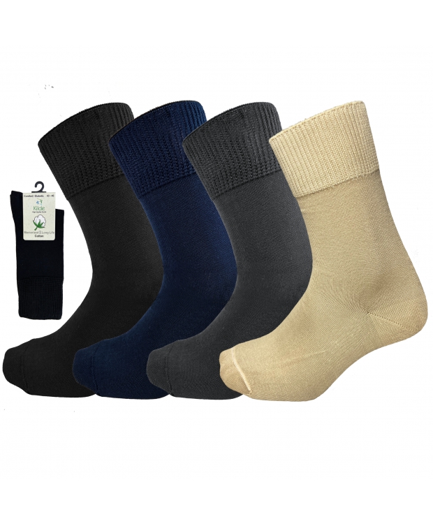 Kilde® Comfort & Diabetes, bomulds strømper i sort. Unisex billede 4