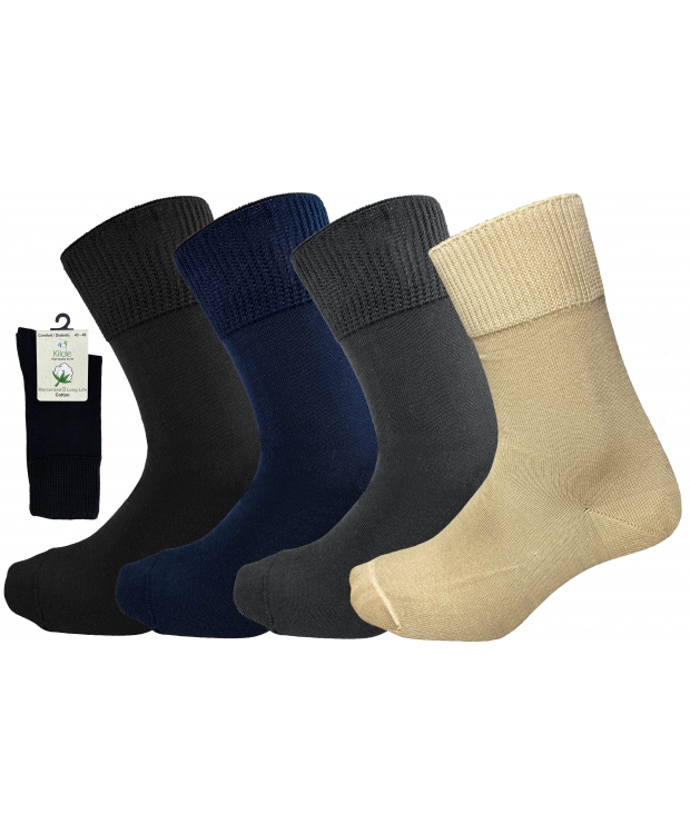 Kilde® Comfort & Diabetes, bomulds ankelstrømper i mørkeblå. Unisex