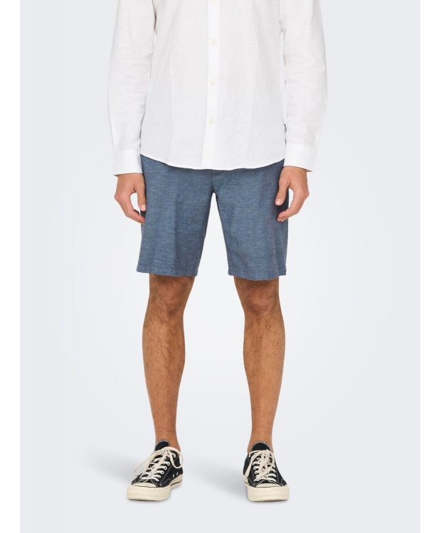 ONLY & SONS shorts i blå til herre billede 3