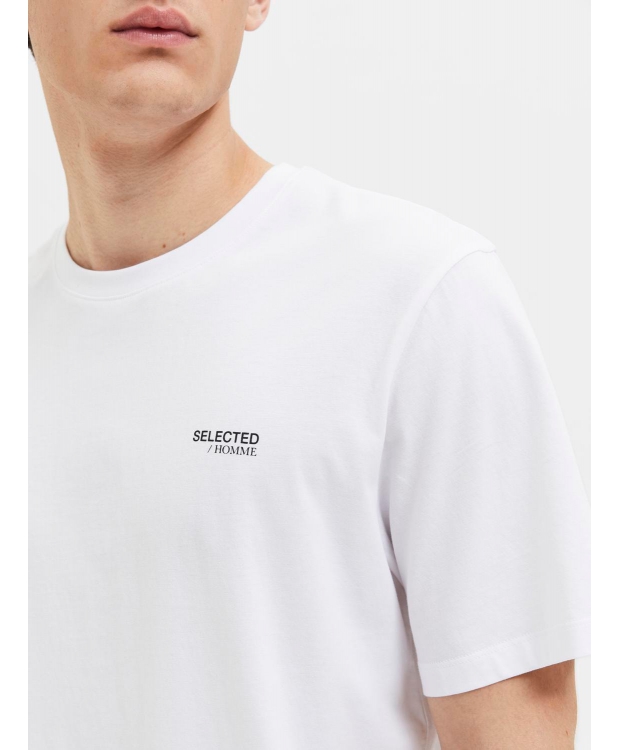 Selected Homme t-shirt i hvid til herre billede 4