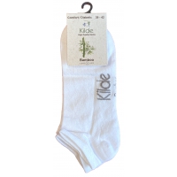 Kilde® Comfort & Diabetes “Low Cut” Bambus strømper i hvid. Unisex