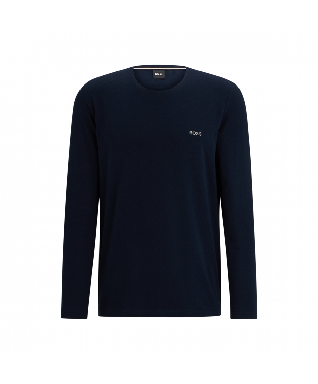 BOSS langærmet t-shirt i navy til herre