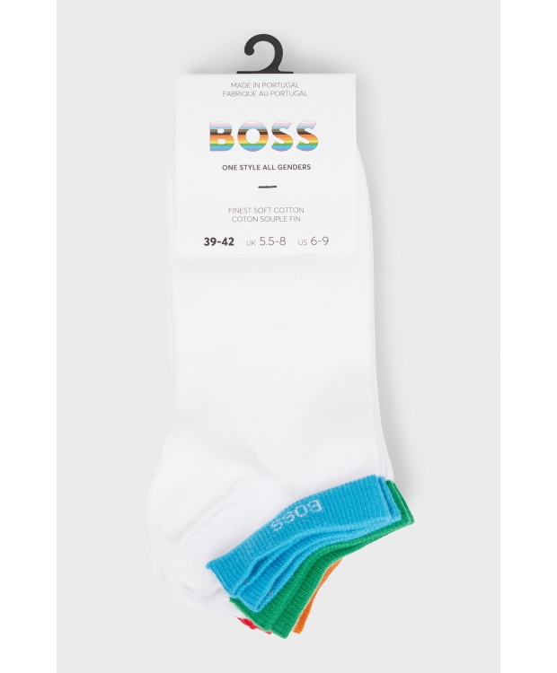 BOSS 5pak PRIDE unisex ankelstrømper billede 3