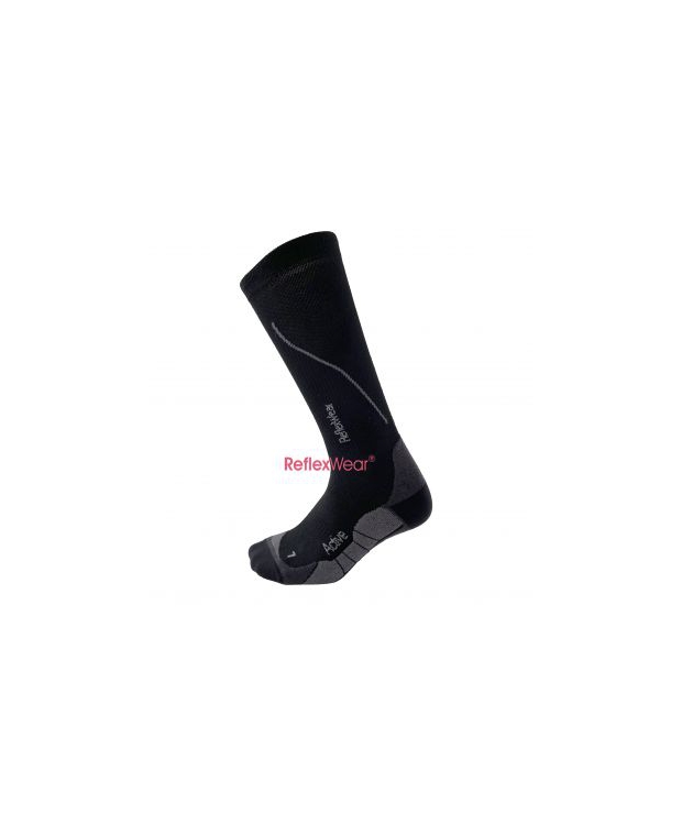 ReflexWear® sport aktive tynde kompressionsstrømper i sort. Unisex