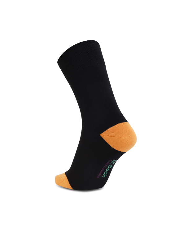 iZ Sock bambusstrømper i orange hæl og tå.