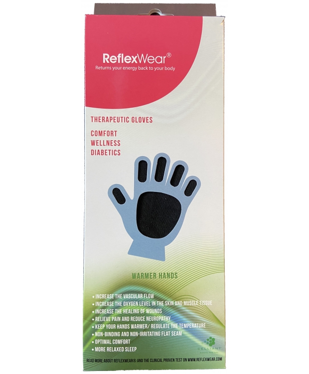 ReflexWear®  Tynde Handsker uden fingre i sort. Unisex billede 3
