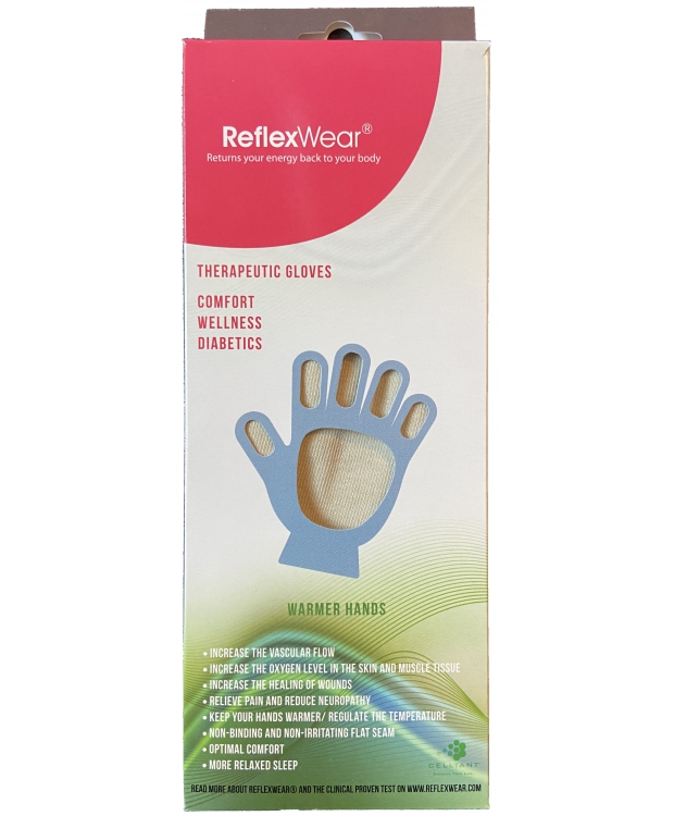 ReflexWear®  Tynde Handsker uden fingre i naturale. Unisex billede 3