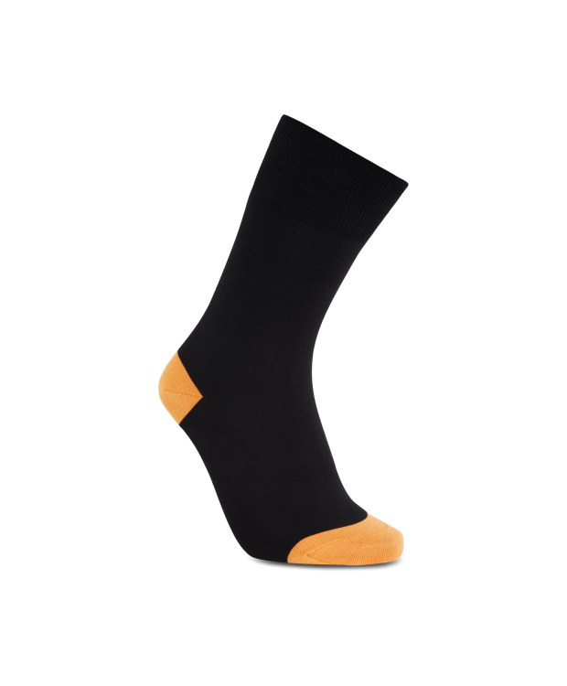 iZ Sock bambusstrømper i orange hæl og tå.