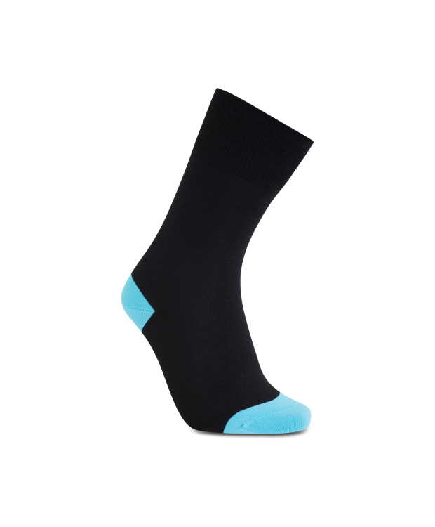 iZ Sock bambusstrømper i turkis hæl og tå