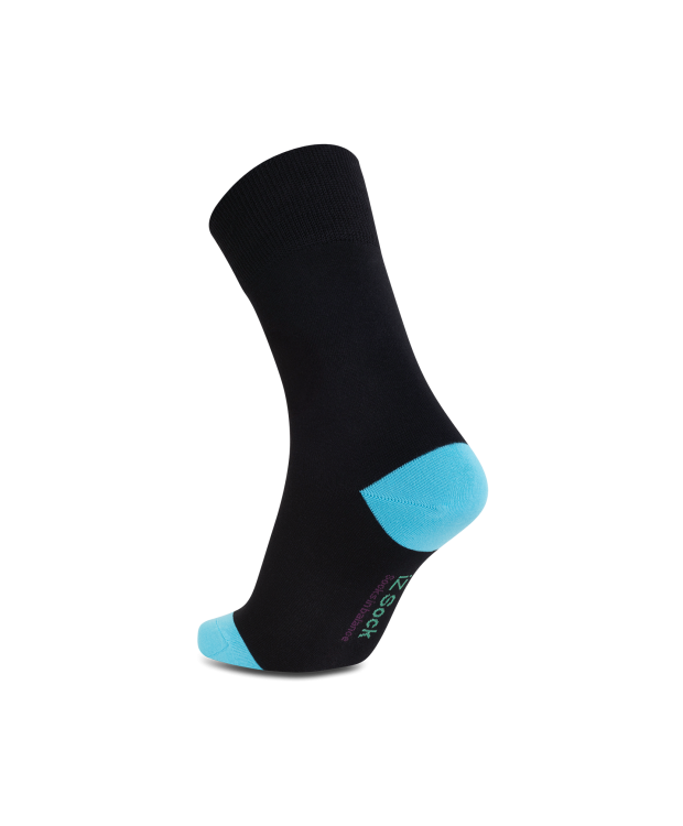 iZ Sock bambusstrømper i turkis hæl og tå
