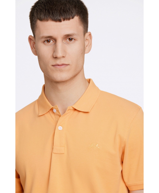 Lindbergh kortærmet Polo i pastel orange til herre billede 4
