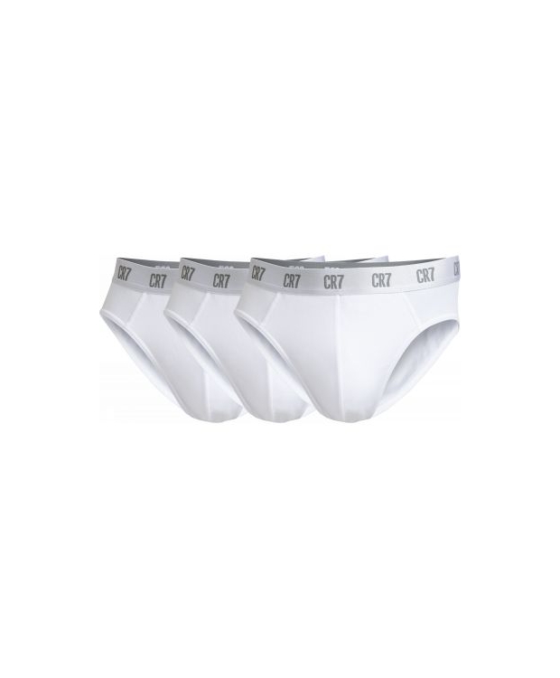 CR7 Main Basic, Brief, 3-pak boksershorts i hvid til herre