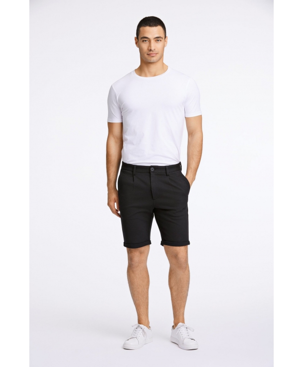 Lindbergh Plisserede shorts i sort til herre billede 3