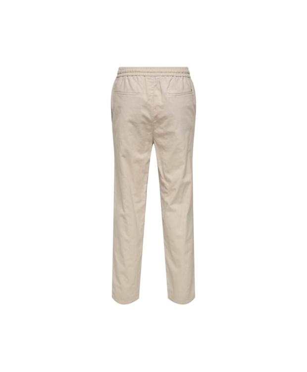 ONLY & SONS Hørbukser Loose Fit i beige til herre