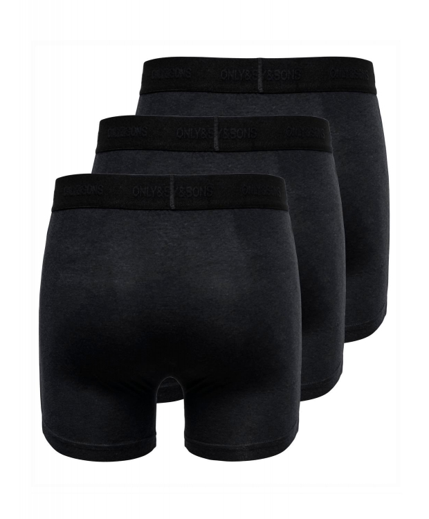 ONLY & SONS 3pak bambus underbukser i sort til herre
