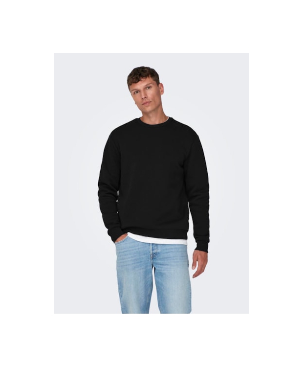 ONLY & SONS Crew Neck Sweatshirt i sort til herre
