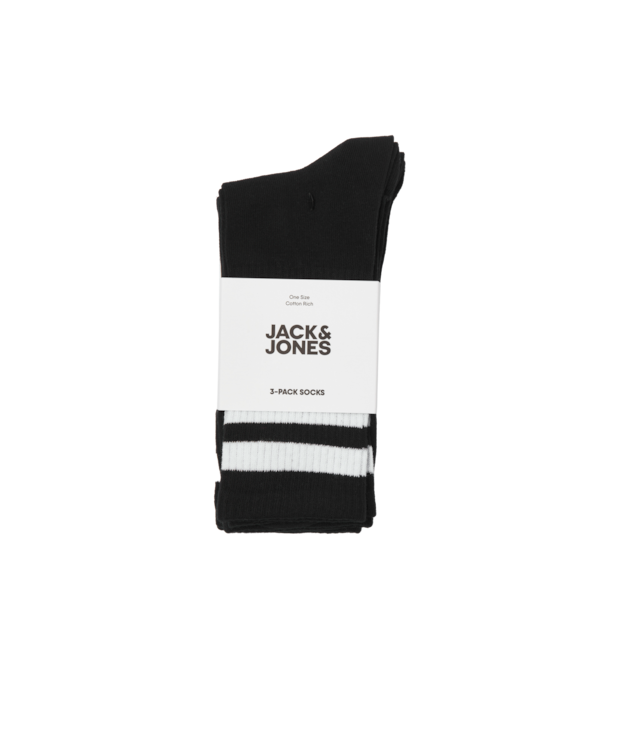 Jack & Jones 3pak tennissokker i sort til herre