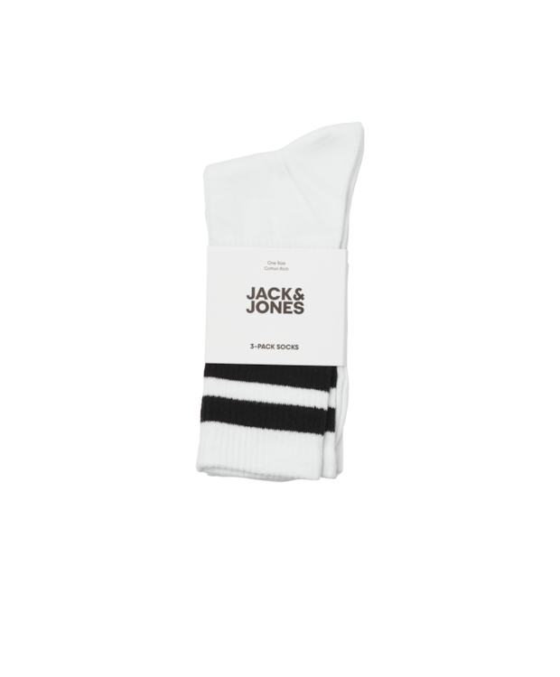 Jack & Jones 3pak tennissokker i hvid til herre
