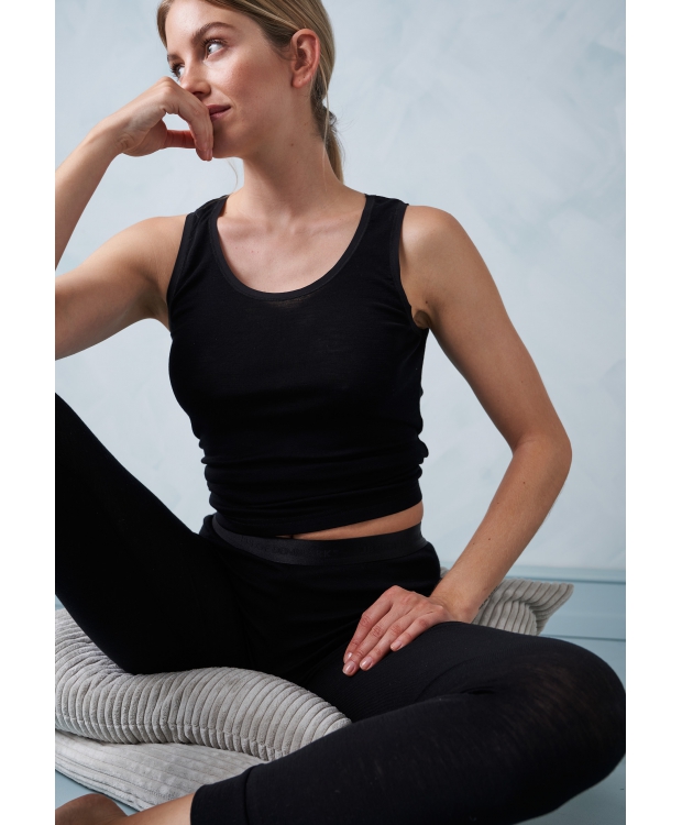JBS Of Denmark leggins i uld i sort til kvinder billede 3