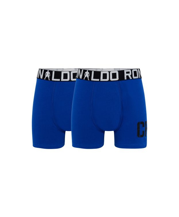 CR7 bomuld boy's trunk 2-pak i blå til drenge.