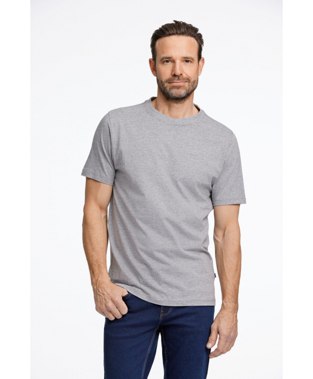 Bison t-shirt i mel-grå med rund hals til herre | Regular fit | billede 5