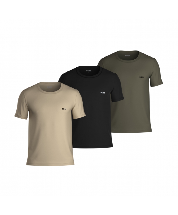 BOSS 3-Pak Klassiske T-Shirts i jord Nuancer - OUTLET billede 2