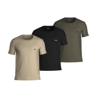 BOSS 3-Pak Klassiske T-Shirts i jord Nuancer - OUTLET