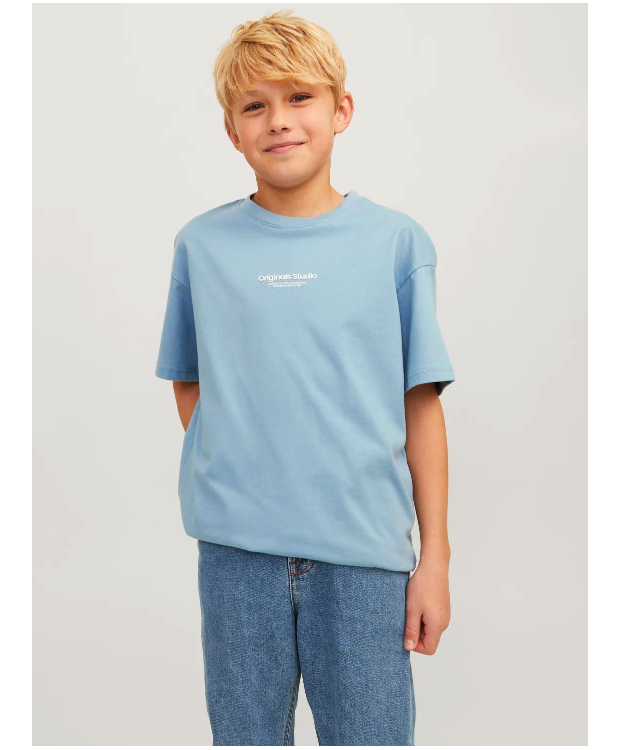 Jack & Jones T-shirt Crew-Neck i Mounatin Spring til drenge billede 7