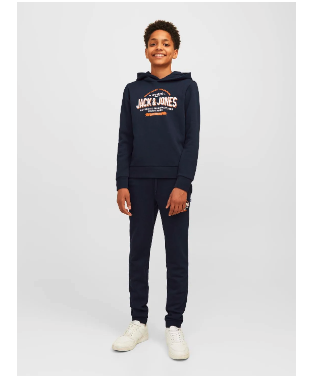 Jack & Jones Hoodie i navy til drenge billede 5