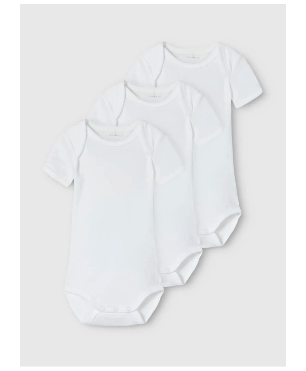 Name It 3pak Bodystockings i hvid til baby