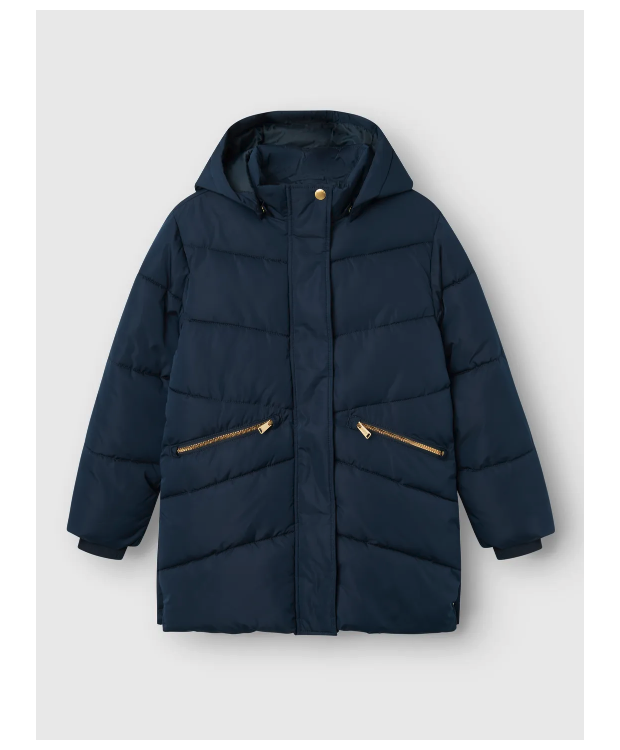 Name It Lang Pufferjakke i navy til piger