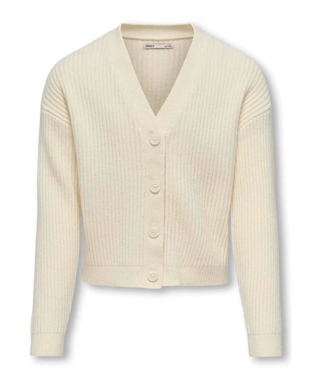 KIDS ONLY strikcardigan i hvid til piger