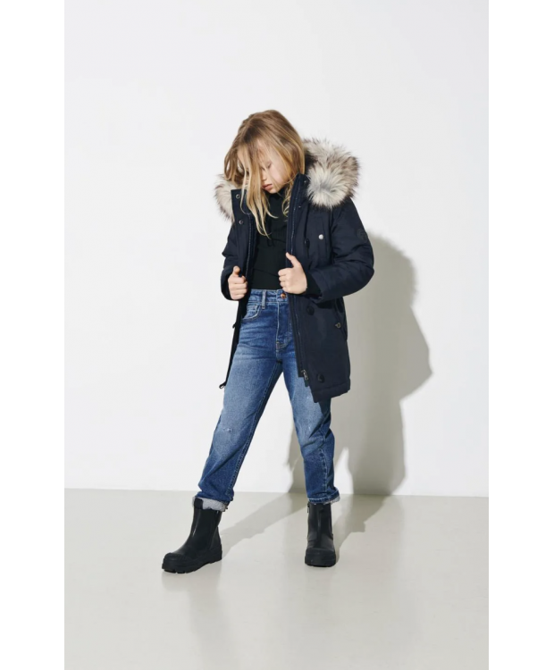 KIDS ONLY jakke med faux fur i nightsky til piger billede 3