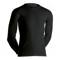 Dovre langærmet T-shirt i sort med rund hals til herre
