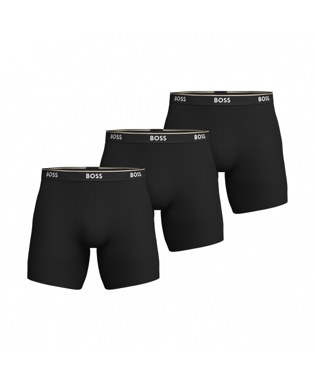 BOSS 3Pak lange underbukser/boxershorts i sort til herre