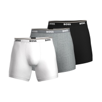 BOSS 3Pak lange underbukser/boxershorts i sort, hvid og grå til herre